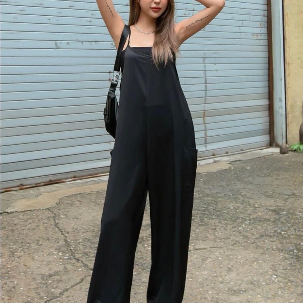 Black Flowy Jumpsuit